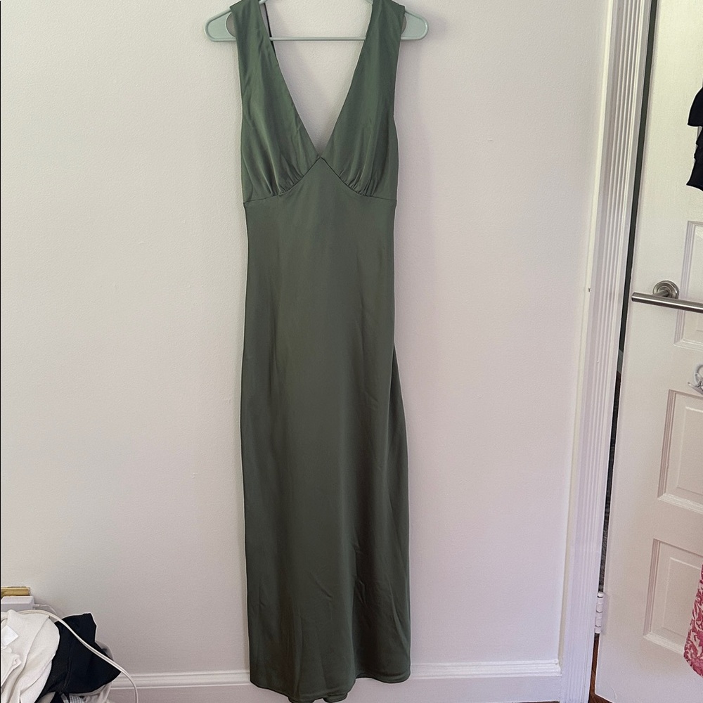 Abercrombie & Fitch Olive Green Maxi Dress